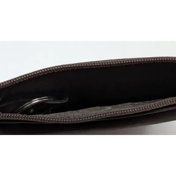 Vintage Y2K Wilson Leather Pelle Studio Brown Purse Card Wallet ID Holder New - Picture 13 of 16